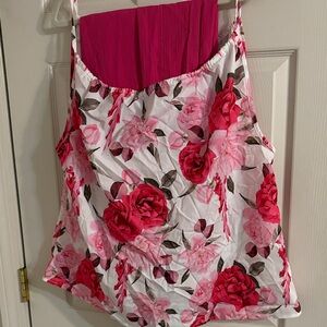 Floral Pink and White Camisole